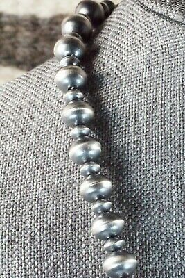 Sterling Silver Navajo Pearl Necklace - Preston Haley - High Lonesome Trading