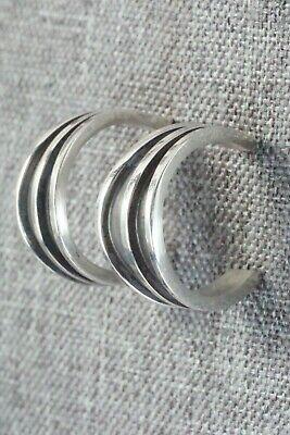 Sterling Silver Hoop Earrings - Tom Hawk - High Lonesome Trading