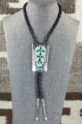 Turquoise & Sterling Silver Bolo Tie - Wilbert Muskett Sr.