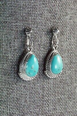 Navajo Turquoise & Sterling Silver Earrings - Sharon McCarthy