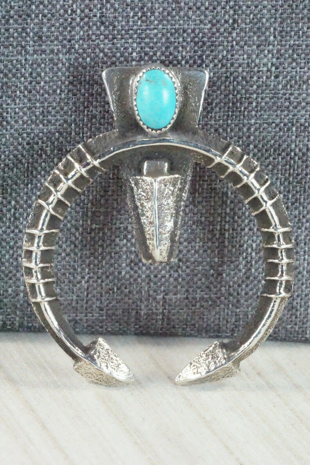 Turquoise and Sterling Silver Naja Pendant - Delbert Arviso