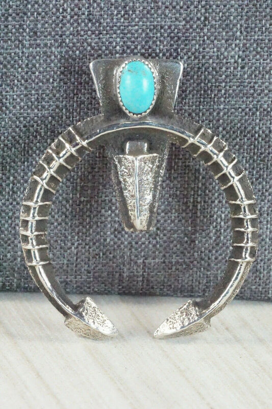 Turquoise and Sterling Silver Naja Pendant - Delbert Arviso
