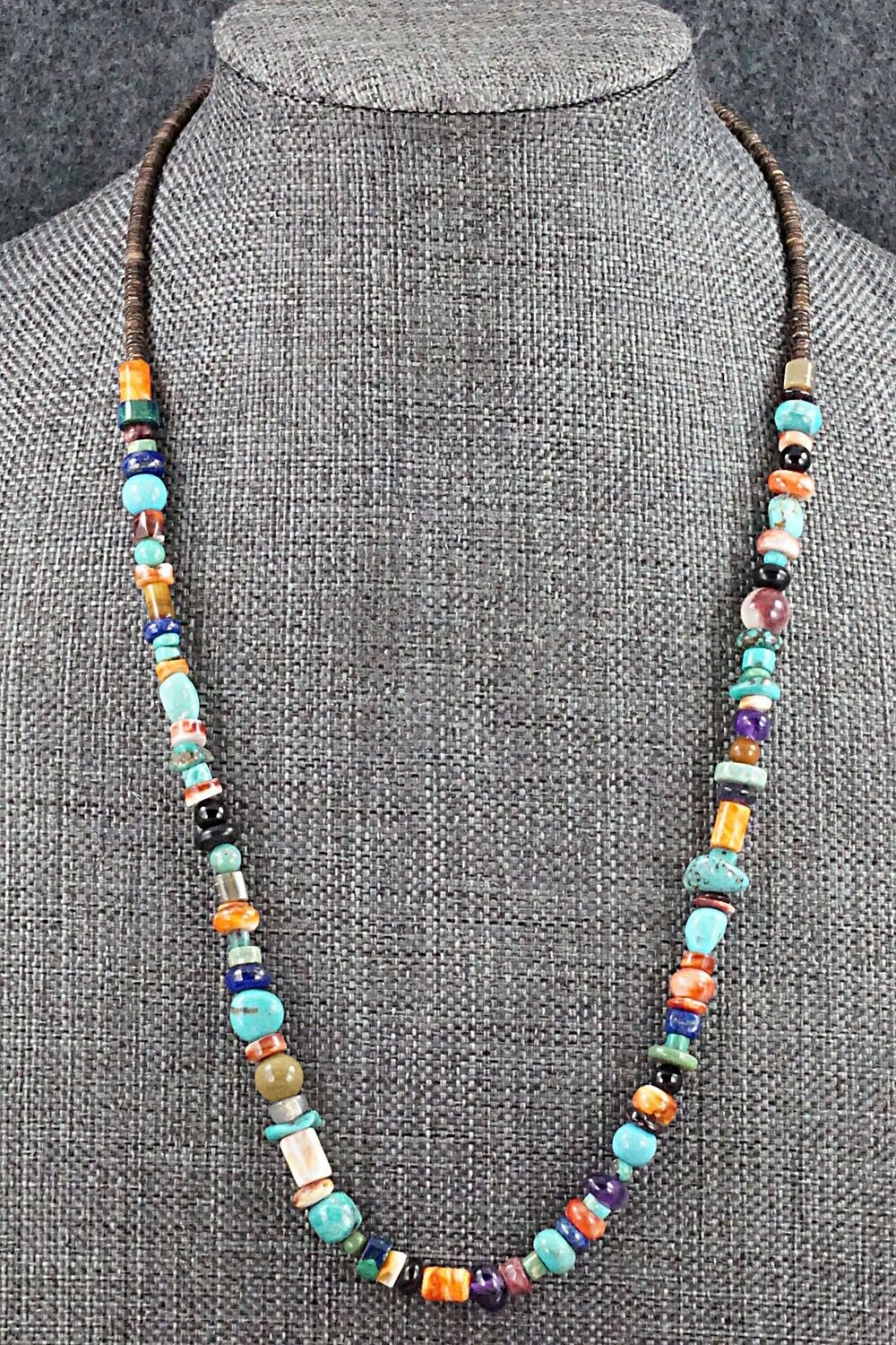 Multi Stone and Sterling Silver Necklace - Helen Tsosie