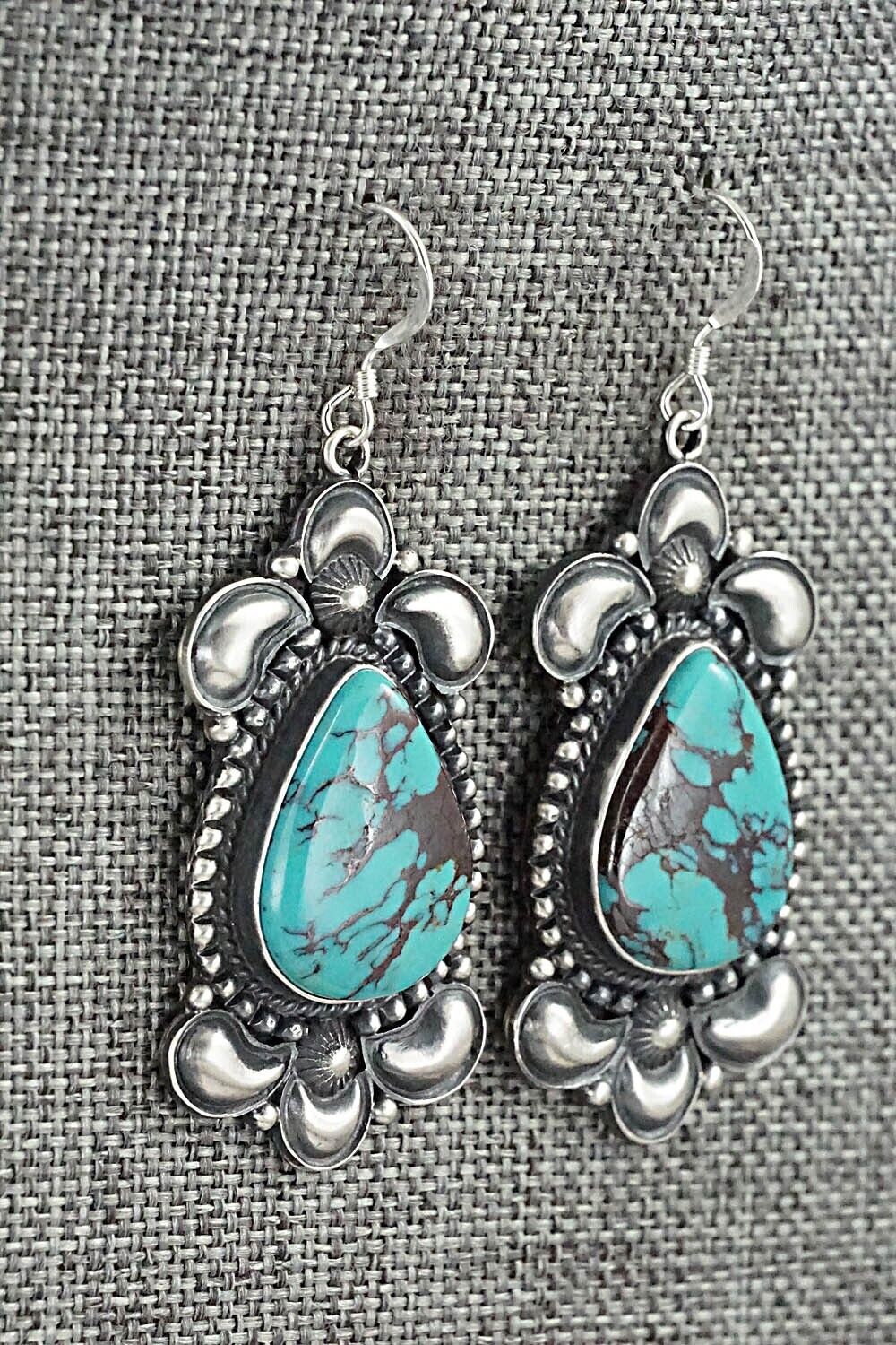 Turquoise & Sterling Silver Necklace and Earrings Set - Derrick Gordon
