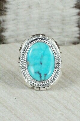 Turquoise & Sterling Silver Ring - Samuel Yellowhair - Size 6