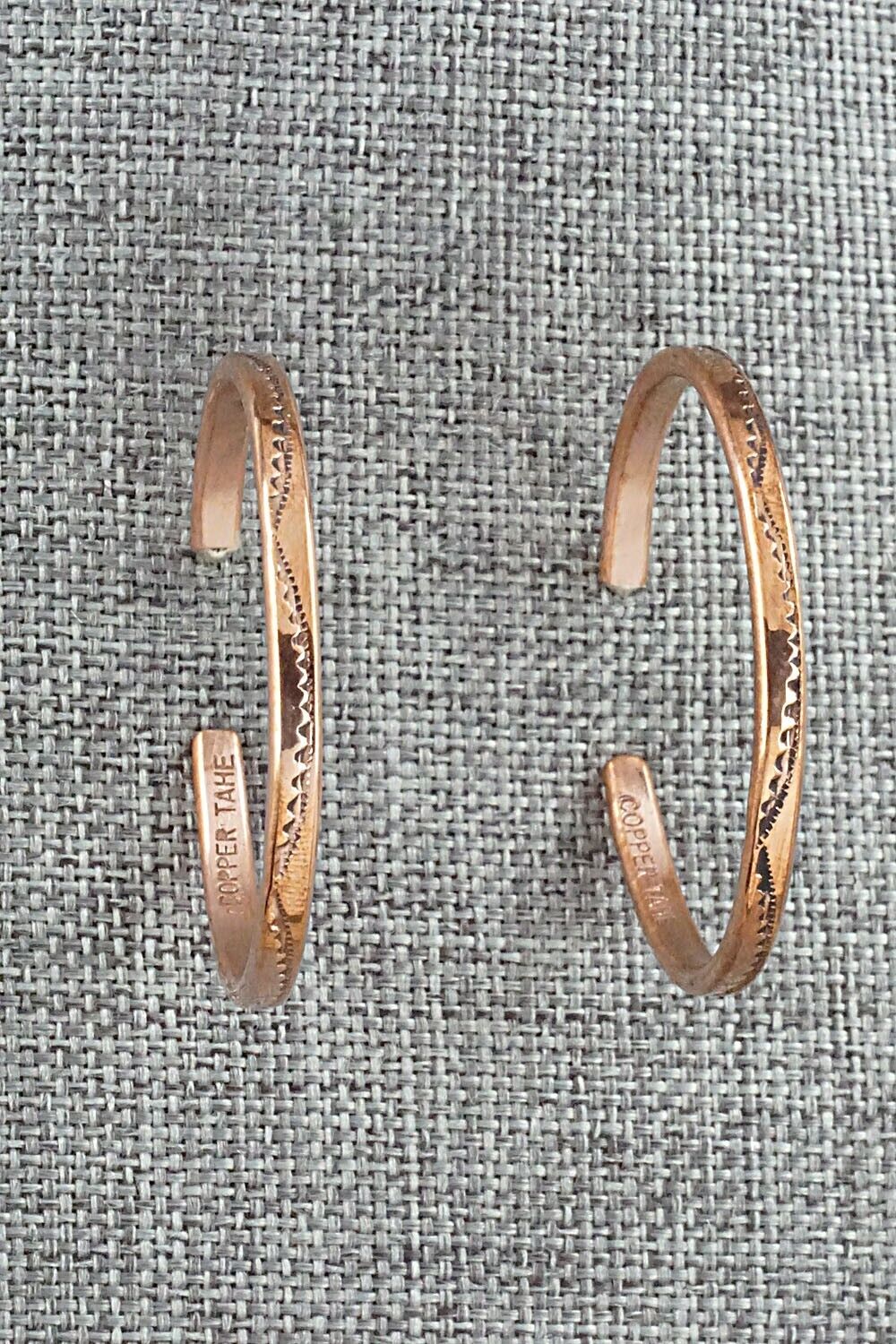 Copper Hoop Earrings - Elaine Tahe