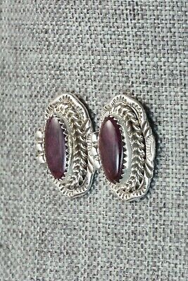 Spiny Oyster & Sterling Silver Earrings - Priscilla Smith