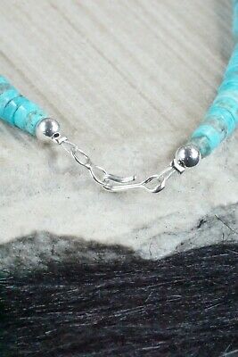 Turquoise & Sterling Silver Necklace - Lupe Lovato