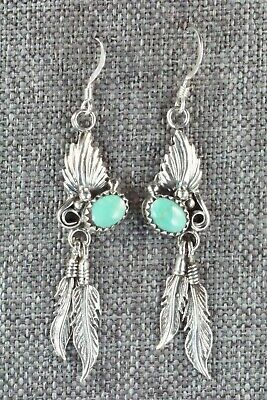 Turquoise & Sterling Silver Earrings - Etta Larry
