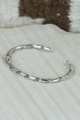 Navajo Sterling Silver Bracelet - Elaine Tahe