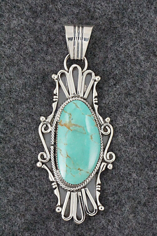 Turquoise & Sterling Silver Pendant - Sheena Jack