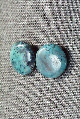 Turquoise & Sterling Silver Earrings - Joann Garcia - Santo Domingo - High Lonesome Trading