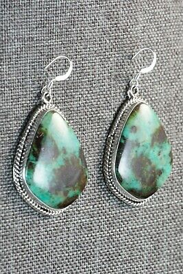 Navajo Turquoise & Sterling Silver Earrings - Freida Martinez