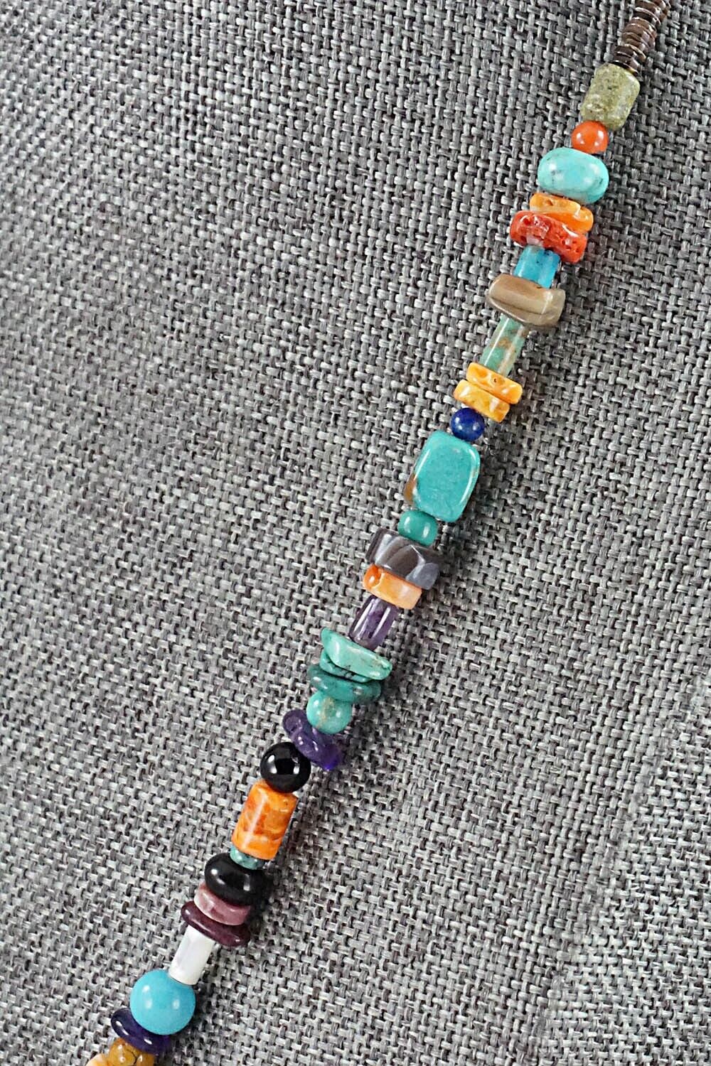Multi Stone and Sterling Silver Necklace - Helen Tsosie