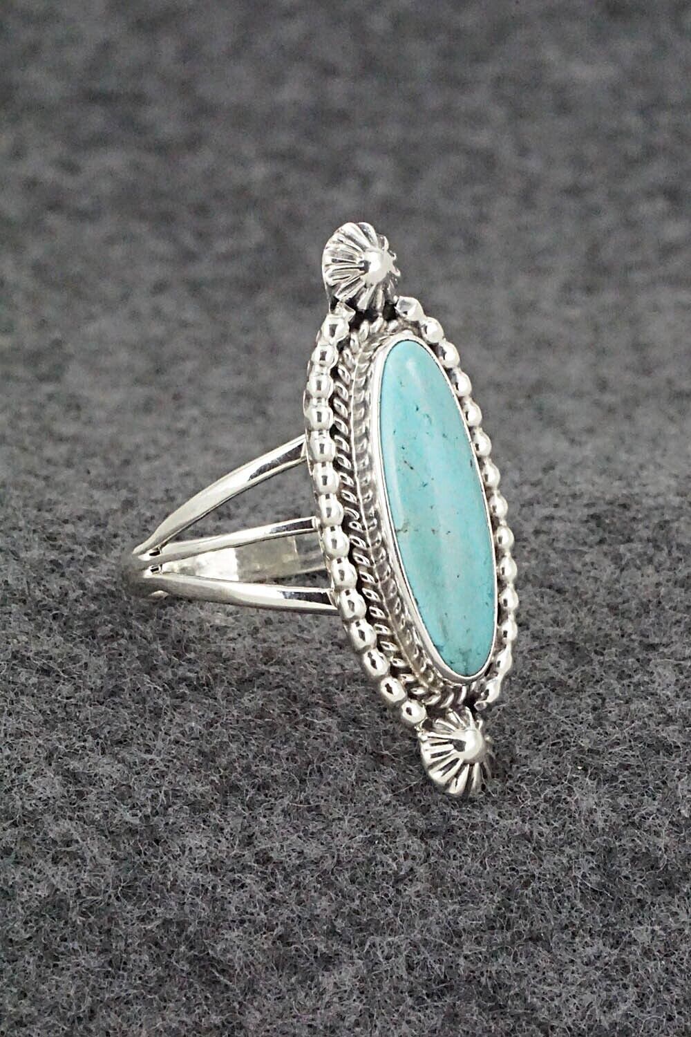Turquoise & Sterling Silver Ring - Samuel Yellowhair - Size 9