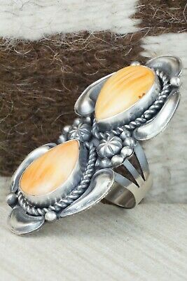 Spiny Oyster & Sterling Silver Ring - Jeff James - Size 7.5