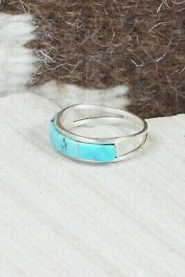 Turquoise & Sterling Silver Ring - Gloria Waseta - Size 7.5