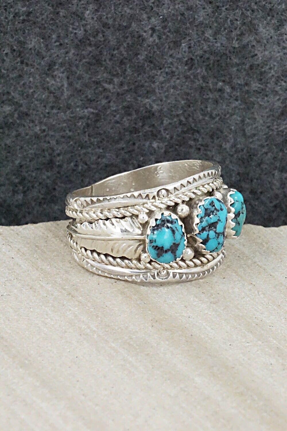Turquoise and Sterling Silver Ring - Betty Begay - Size 9.5