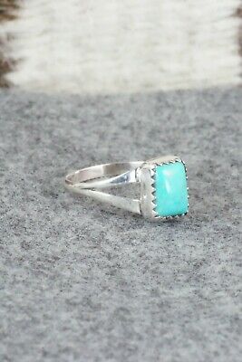 Turquoise and Sterling Silver Ring - Robert Martinez - Size 6