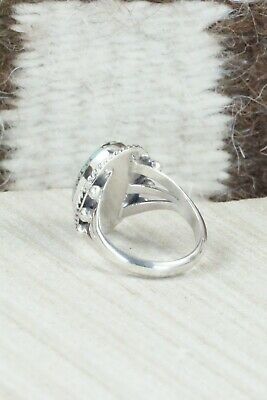 Turquoise & Sterling Silver Ring - Grace Kenneth - Size 6.75