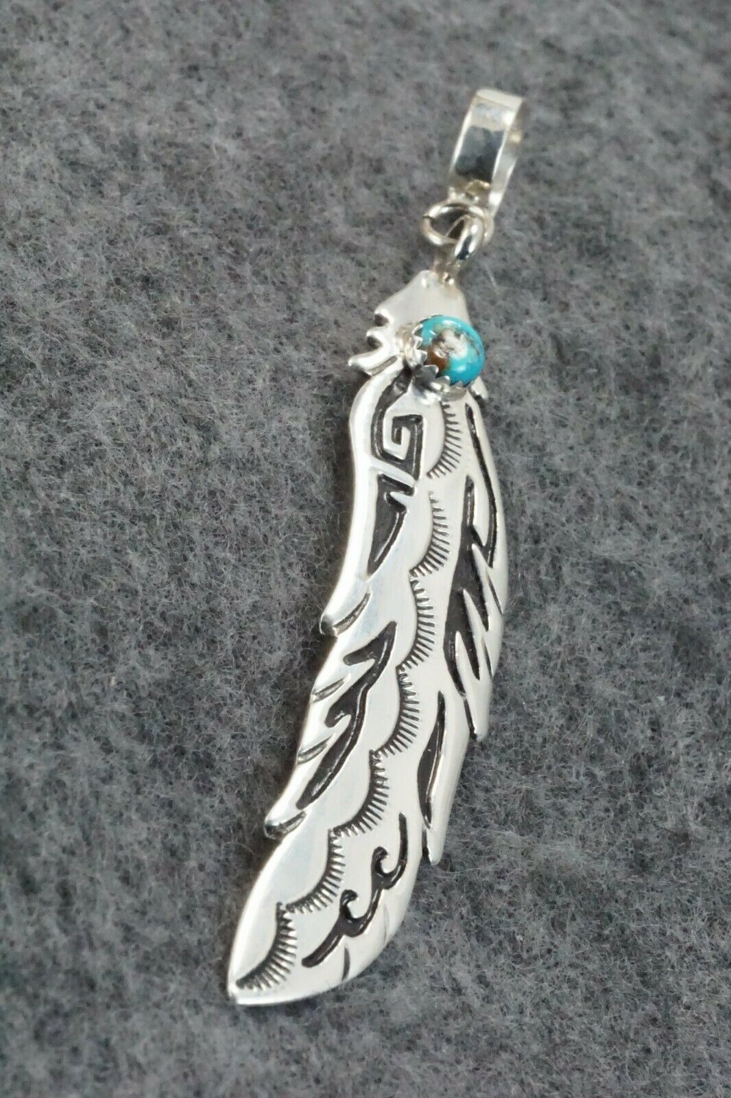 Turquoise & Sterling Silver Pendant - Rosita Singer