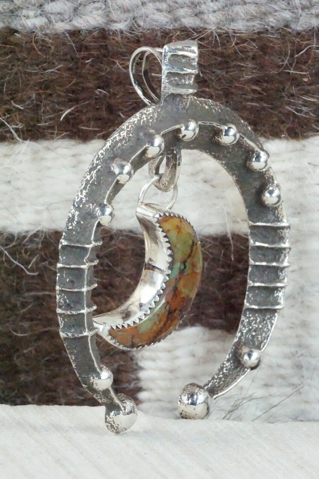 Turquoise and Sterling Silver Pendant - Delbert Arviso