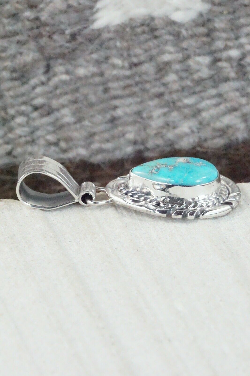 Turquoise & Sterling Silver Pendant - Davey Morgan