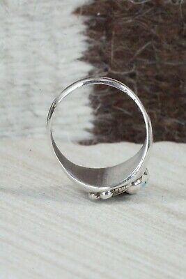 Turquoise & Sterling Silver Ring - Wilbur Myers - Size 10.5