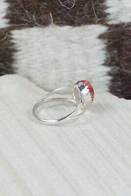 Spiny Oyster & Sterling Silver Ring - Robert Martinez - Size 7.25