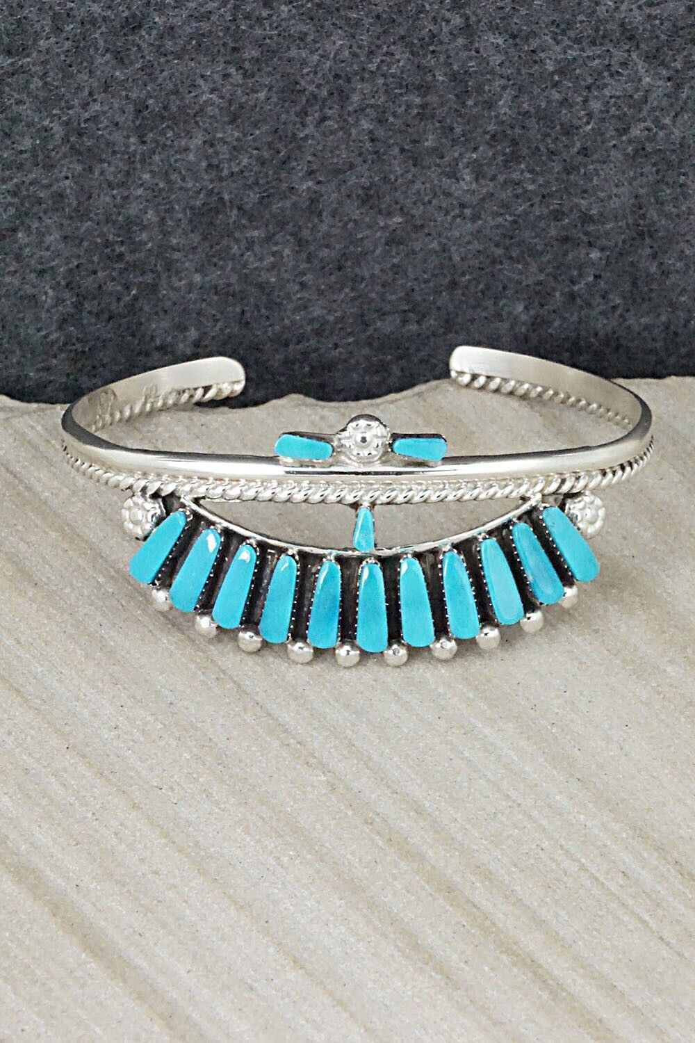 Turquoise & Sterling Silver Bracelet - Carlene Hattie