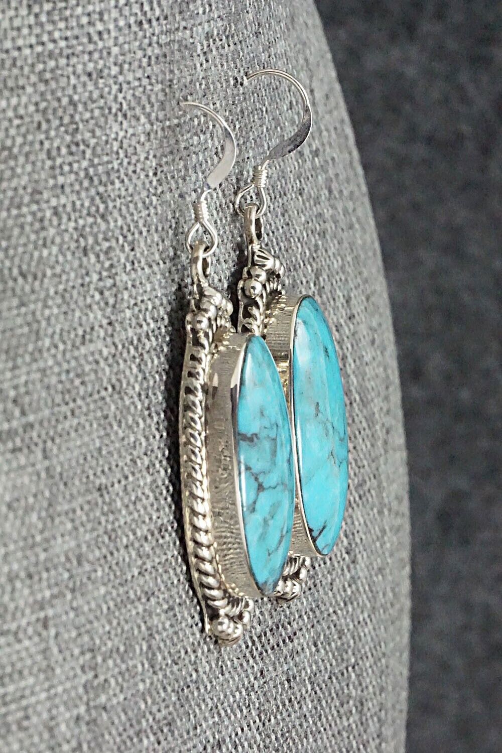 Turquoise & Sterling Silver Earrings - Gregg Yazzie
