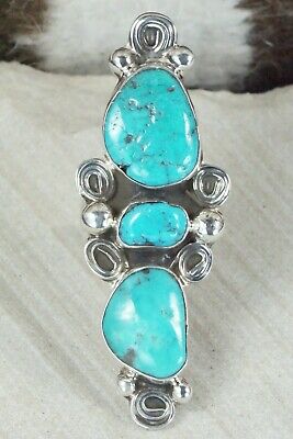 Turquoise & Sterling Silver Ring - Delbert Arviso - Size 8