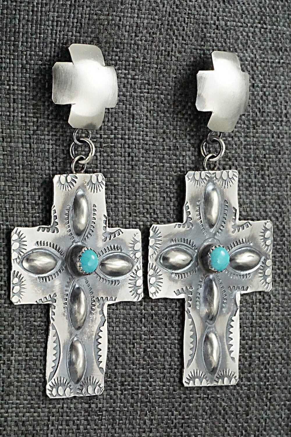 Turquoise & Sterling Silver Earrings - Gabrielle Yazzie