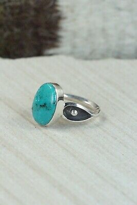 Turquoise & Sterling Silver Ring - Mark Barney - Size 6.25