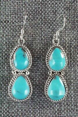 Turquoise & Sterling Silver Earrings - Verley Betone - High Lonesome Trading