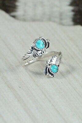 Navajo Turquoise and Sterling Silver Ring - Etta Belin - Size 9