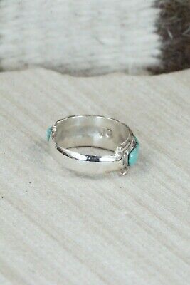 Turquoise & Sterling Silver Ring - Jessica Chavez - Size 4.5