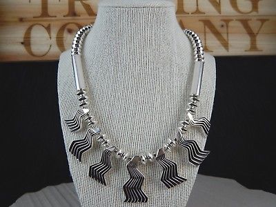Navajo Sterling Silver Necklace - Mary Tom - High Lonesome Trading
