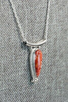 Spiny Oyster & Sterling Silver Necklace - Sharon McCarthy