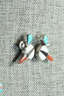 Multi Stone & Sterling Silver Inlay Necklace and Earrings Set - Leavus Ahiyite