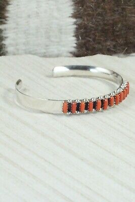 Coral & Sterling Silver Bracelet - Veronica Martza