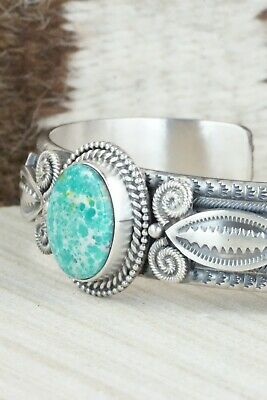 Kingman Turquoise & Sterling Silver Bracelet - Michael Calladitto