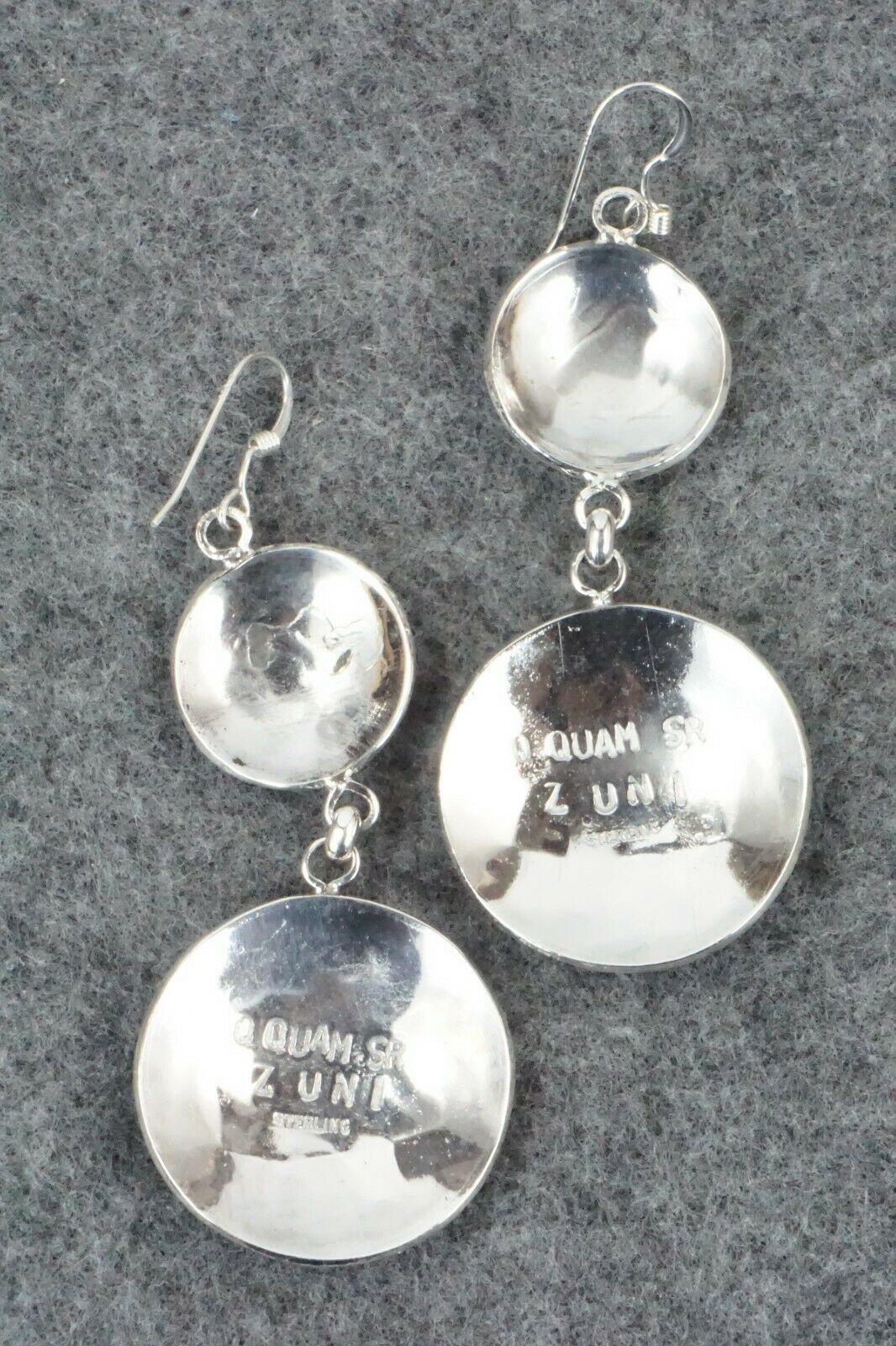 Multi Stone & Sterling Silver Earrings - Quintin Quam Sr.