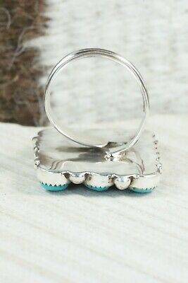 Turquoise and Sterling Silver Ring - Priscilla Reeder - Size 8