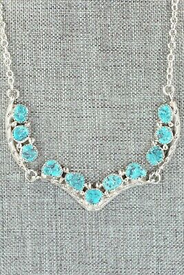 Turquoise & Sterling Silver Necklace - Spencer
