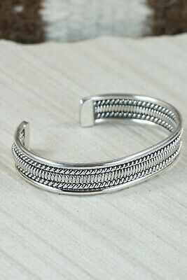 Navajo Sterling Silver Bracelet - Elaine Tahe