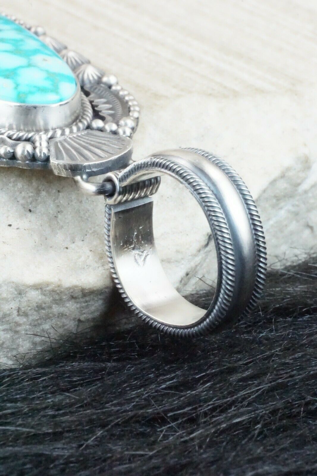 Turquoise & Sterling Silver Pendant - Michael Calladitto