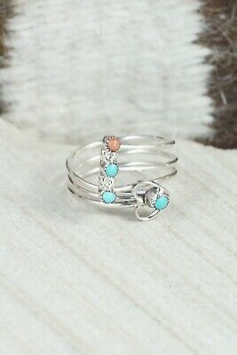 Turquoise & Sterling Silver Ring - Hazel Pabilto - Size 7