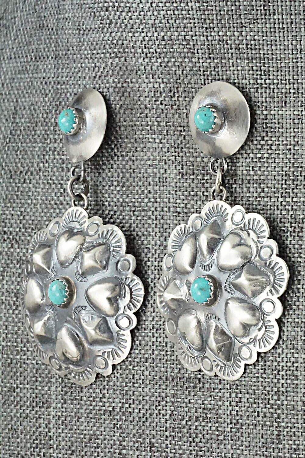 Turquoise & Sterling Silver Earrings - Gabrielle Yazzie