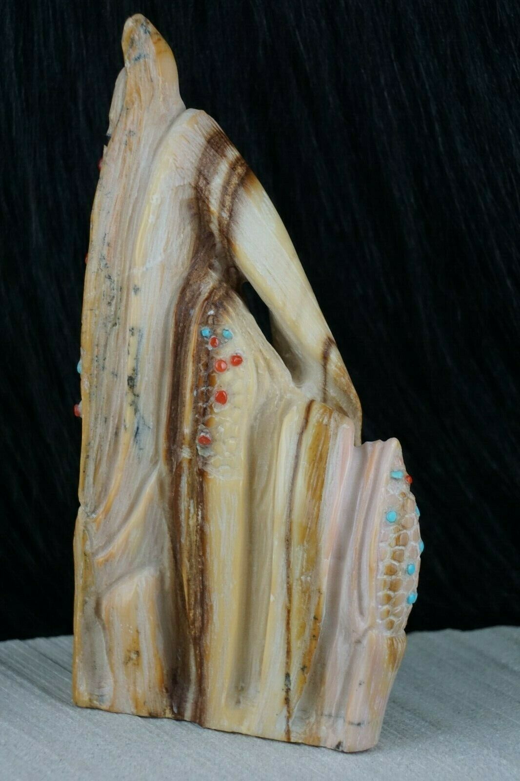 Corn Maiden Zuni Fetish Carving - Derrick Kaamasee - High Lonesome Trading